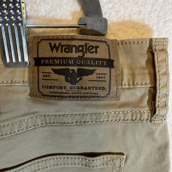 WRANGLER Khaki straight fix flex Flex size 40X30 - Picture 4 of 8
